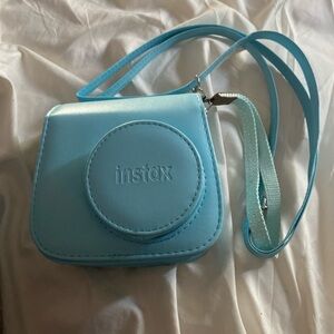 Blue Mini Camera Bag with Camera
